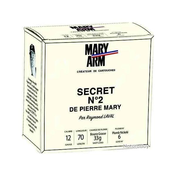 MARY ARM Cartouches de chasse Secret 2 par boite de 25 12 70 33g