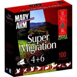 MARY ARM Cartouches de chasse Pack migration 36 - par boite de 100  12  / 70  36g - 4+6