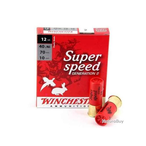 WINCHESTER Cartouches de chasse Super speed nickel - par boite de 10  12  / 70  40g - 4