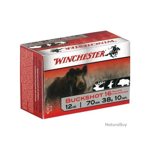 WINCHESTER Cartouches de chasse Buckshot chevrotines par boite de 10 12 70