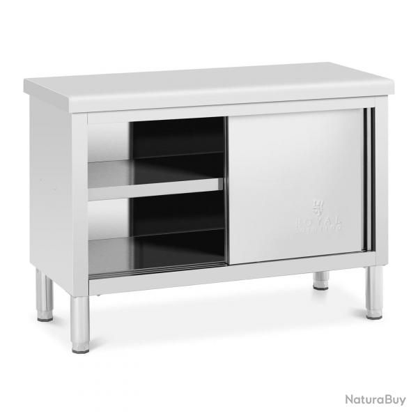 Meuble bas en acier inoxydable armoire en inox armoire de travail en inox 120 x 50 cm capacit de 3