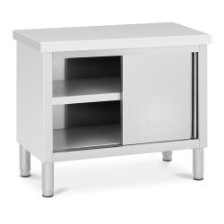 Meuble bas en acier inoxydable armoire en inox armoire de travail en inox 100 x 50 cm capacit&eacute; de 2
