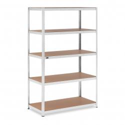Étagère charge lourde 120 x 60 x 197 cm supporte 5 x 150 kg gris robuste garage atelier outils 14_0