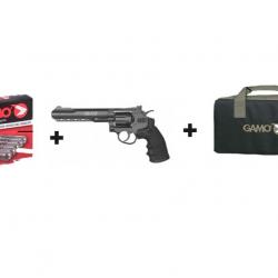 PACK-1 GAMO REVOLVER PR-776 + 5 CO2 + Étui de protection
