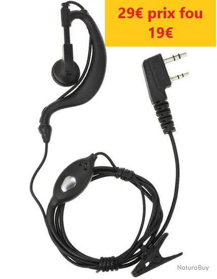 Ecouteur oreillette talkie-walkie avec micro PTT - Accessoires de talkies  walkies (9798366)
