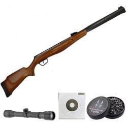 Carabine à plomb Stoeger RX20 S3 Suppressor Bois - Cal. 4.5 + Lunette RTI 4x32 et accessoires - 4.5 