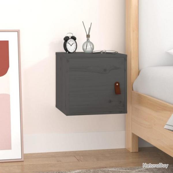 Armoire murale Gris 31,5x30x30 cm Bois de pin massif