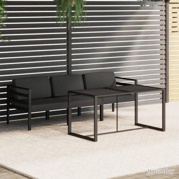 Salon de jardin 4 pcs avec coussins Aluminium Anthracite