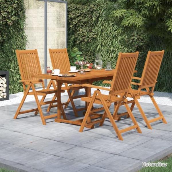 Ensemble de salle  manger de jardin 5 pcs Bois d'acacia massif