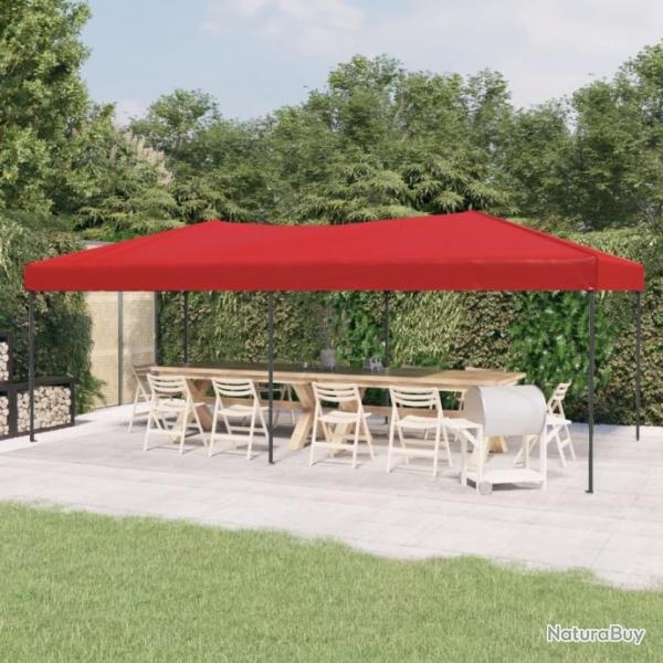 Tente de rception pliable Rouge 3x6 m