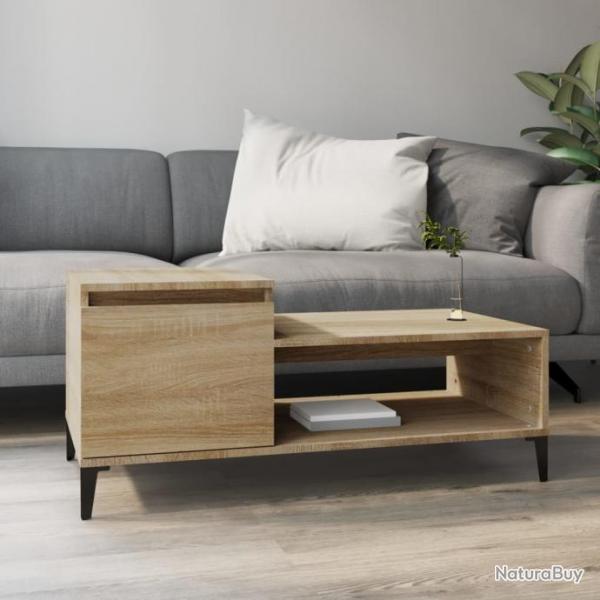 Table basse Chne sonoma 100x50x45 cm Bois d'ingnierie