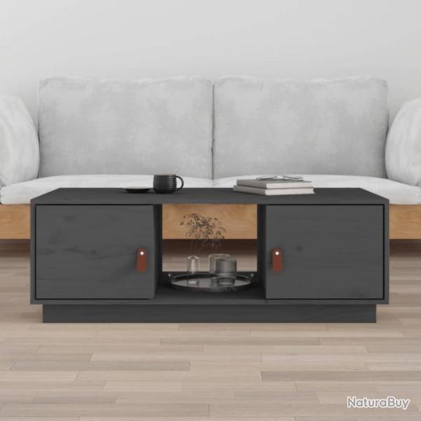 Table basse Gris 100x50x35 cm Bois massif de pin