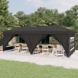 Tente de réception pliable avec parois Anthracite 3x6 m