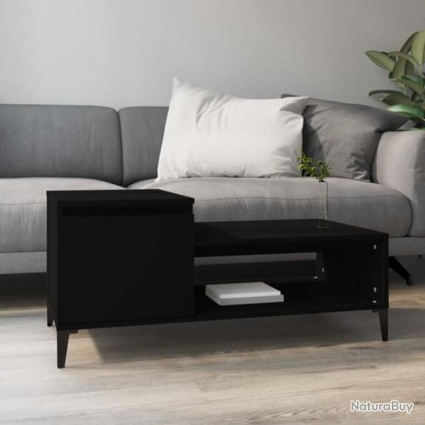 Table basse Noir 100x50x45 cm Bois d'ingnierie