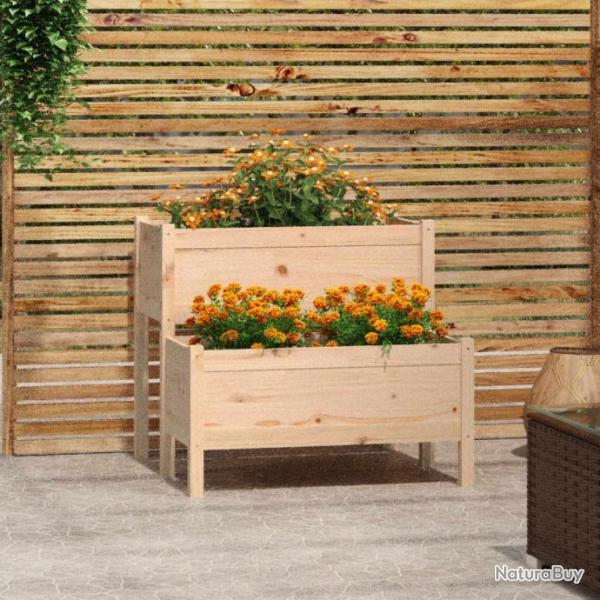 Jardinire 84,5x84x75 cm Bois massif de pin