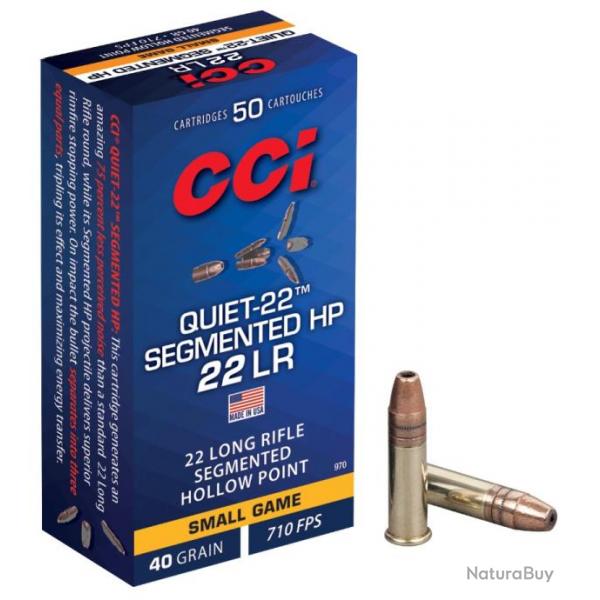 Munitions CCI cal.22lr small game quiet-22 segmented hp par 500