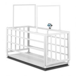 Balance pour animaux - calibrage certifié - 1 500 kg - convient aux animaux - avec grille - LCD 14_