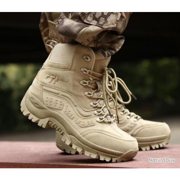 Chaussure montante en CUIR, tanche......LIVRAISON RAPIDE ET OFFERTE ...Coloris BEIGE