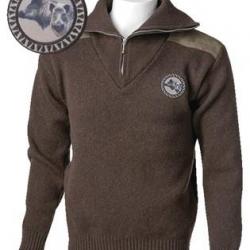 Pull col camioneur Bartavel P62 sangliers chocolat