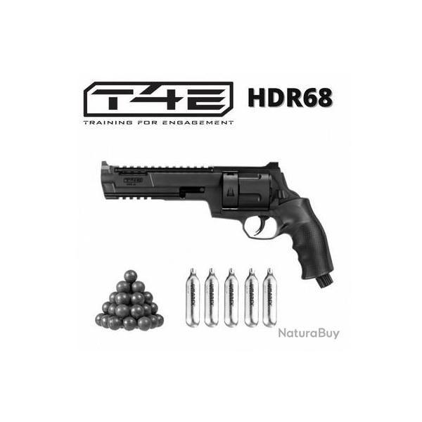 Pack Revolver de défense Umarex T4E HDR 68 (16 Joules) +Co2 + Munitions ******** "Enchères 1 euro 2