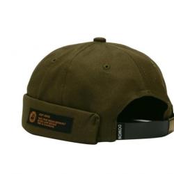 Casquette de Marin, Docker, Hip-hop, sans visière en velours côtelé, super qualité coloris vert