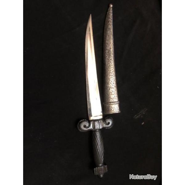 ancien poignard couteau arabe lame courbe