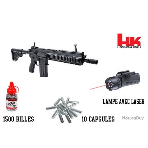 Pack HK416 A5 cal. 4.5mm CO2 + lampe laser 