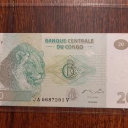 20 francs Congo du 30/06/2003 neuf