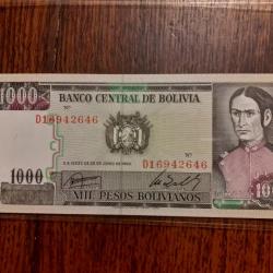 1000 pesos Bolivie du 25/06/1982 neuf