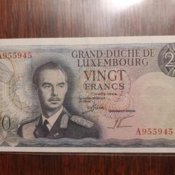 20 francs Luxembourg du 7 mars 1966 en ttb+