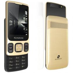 Konrow Slider - Téléphone Coulissant - Ecran 2.4'' - Double Sim - Or