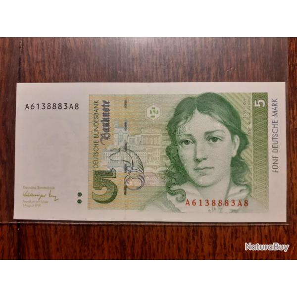 Allemagne.  5 Marks 1991 tat neuf