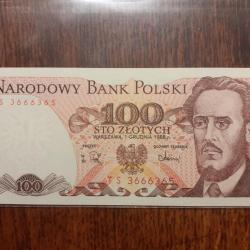 Pologne . 100 Zloty h 1988 neuf
