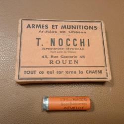 Boite de cartouches calibre 20 Gevelot & Gaupillat plomb 5 de l'armurerie T.NOCCHI à Rouen