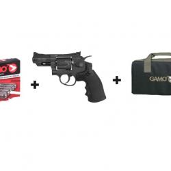 PACK-1 REVOLVER GAMO PR-725 + 5 CO2 + ÉTUI DE PROTECTION-3