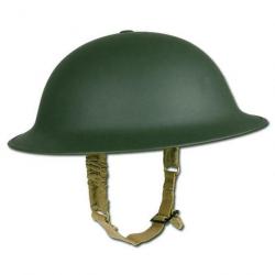 Casque Militaire Anglais " BRODIE " MK2 Métal Vert Olive WW2 Guerre
