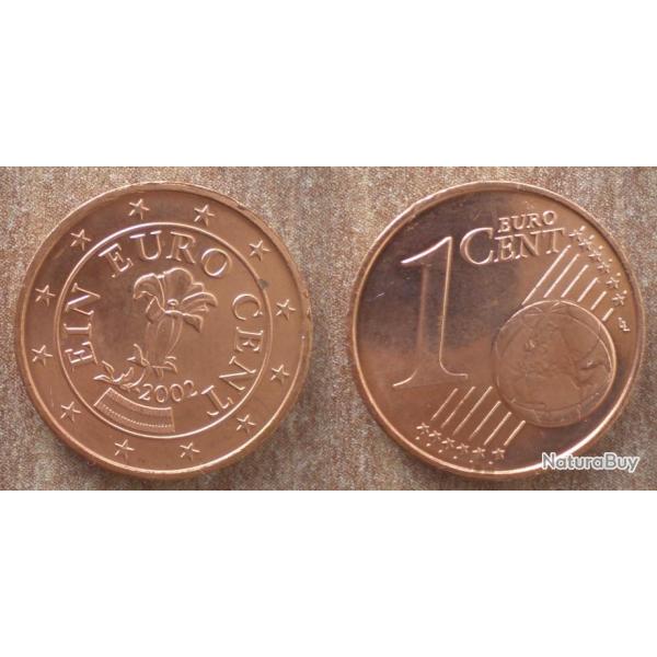 Autriche 1 Centime 2002 NEUF Euro Cent Cents Piece