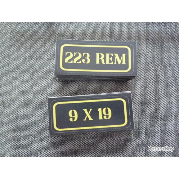 Stickers caisse  munition # 223 - 7.5x3 cm