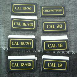 Stickers caisse à munition # cal 12 - 16 - 20  - 7.5x3 cm