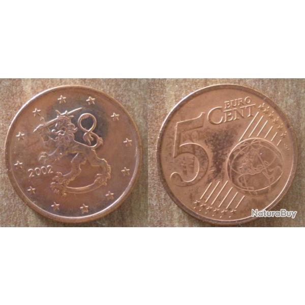 Finlande 5 Cent 2002 Neuf Centime Euro Cent Cents Piece Centimes