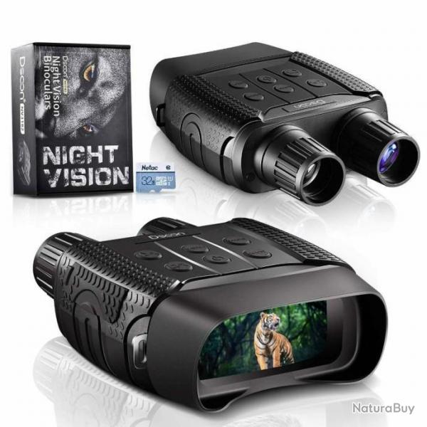 Jumelles Vision Nocturne 7 Niveaux Infrarouge Ecran LCD Camra Photo Chasse