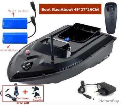 Bateau Appât Télécommandé RC 1.5KG - Bateau Leurre Pêche 500m Portée - Batterie 5200mAh