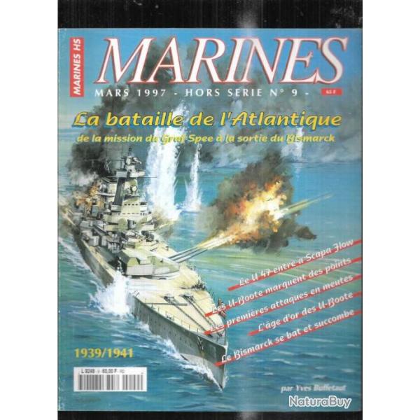 marines magazine hors-srie 9 marines ditions bataille de l'atlantique , u-bootes cuirasss