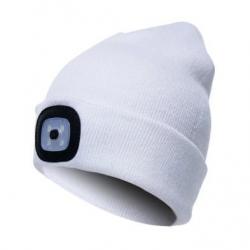 Bonnet d'hiver à  LED ultra lumineux Blanc - LIVRAISON OFFERTE
