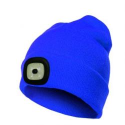 Bonnet d'hiver à  LED ultra lumineux Bleu - LIVRAISON OFFERTE