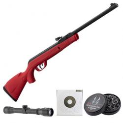 Carabine à plomb Gamo Delta Red synth - Cal. 4.5 + Lunette RTI 4x32 et accessoires - 4.5 mm