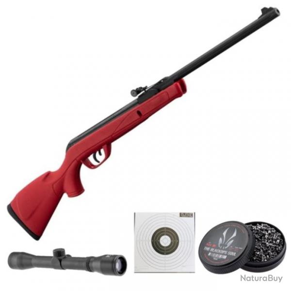 Carabine  plomb Gamo Delta Red synth - Cal. 4.5 + Lunette RTI 4x32 et accessoires - 4.5 mm