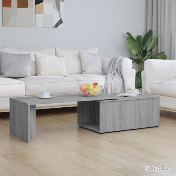 Table basse Sonoma gris 150x50x35 cm Bois d'ingnierie