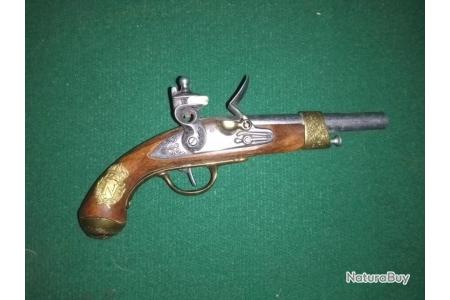 Réplique Denix Pistolet à silex gaucher français époque Napoléon