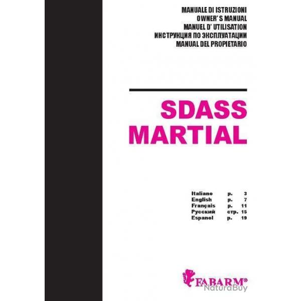 notice + clat fusil FABARM SDASS MARTIAL (envoi par mail) - VENDU PAR JEPERCUTE (m1392)